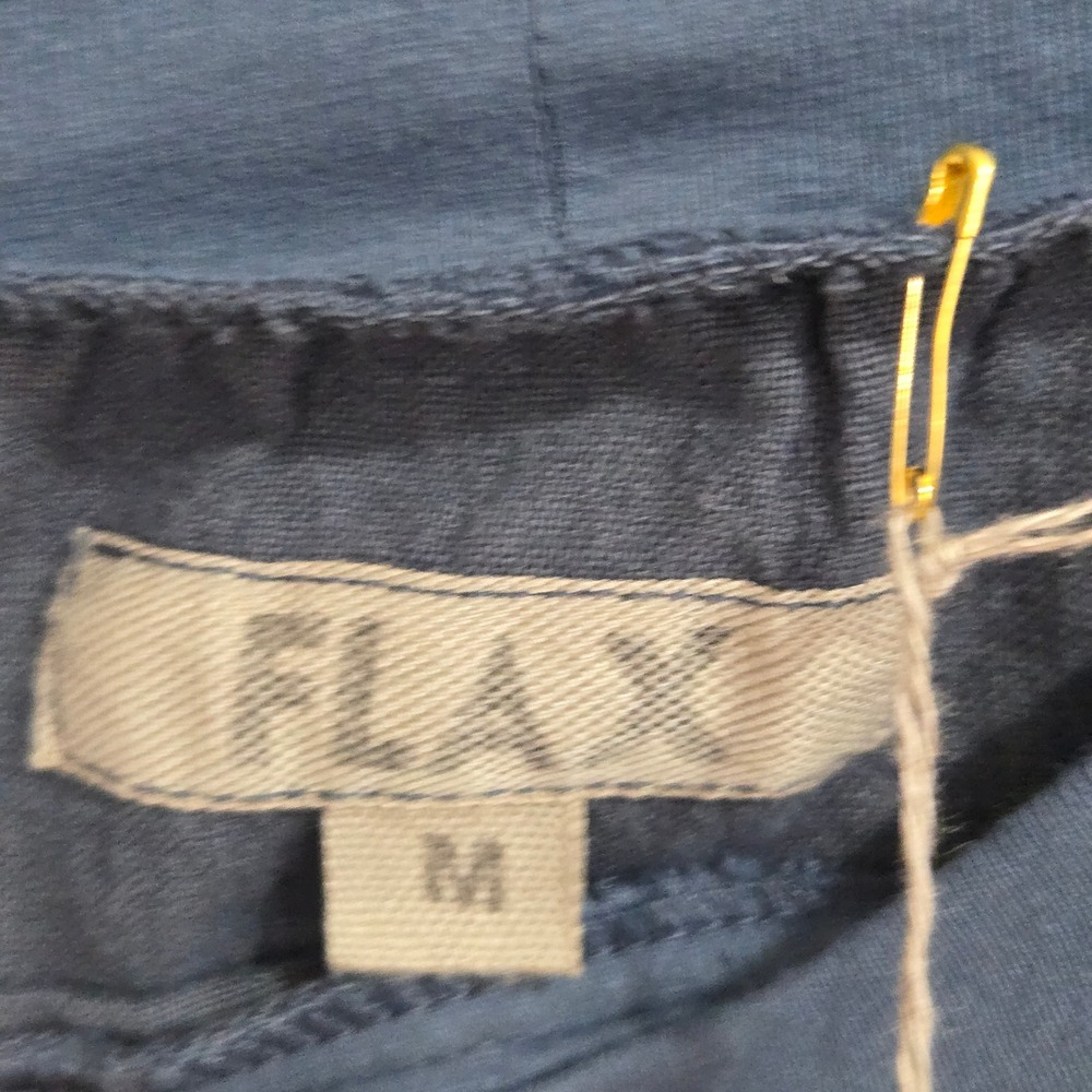 FLAX Maxi Skirt Womens Medium Blue 100% Linen Urban Side Cinch Lagenlook NEW‎ - Picture 4 of 10